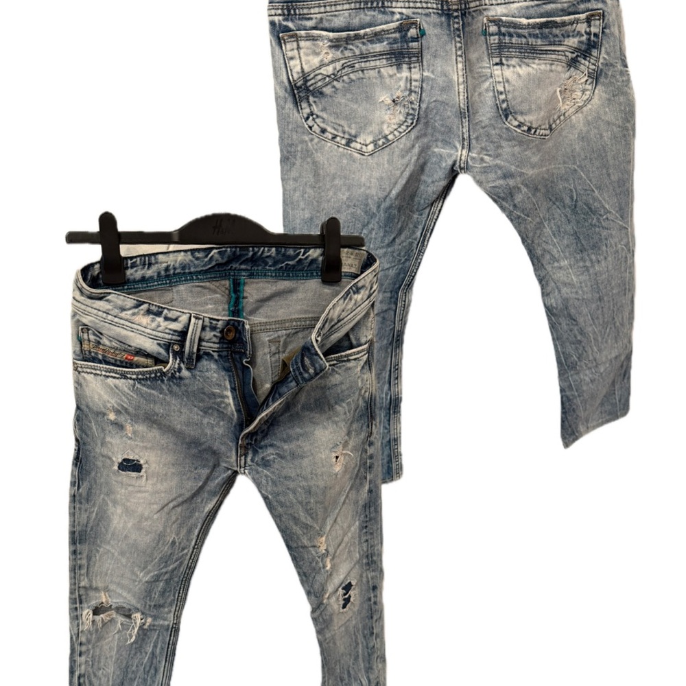 Diesel Light Blue Distressed Skinny Jeans